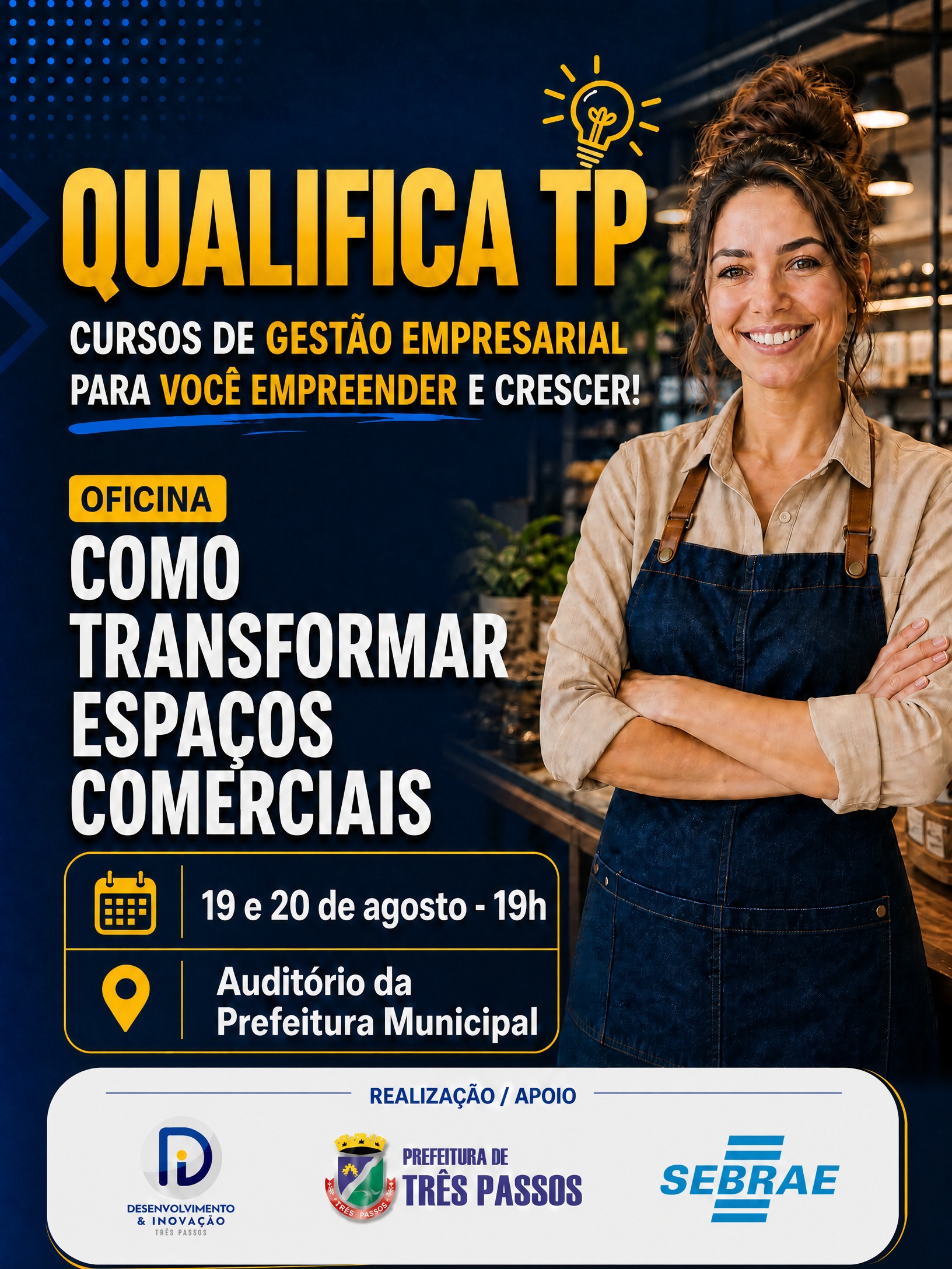 Foto relacionada à notícia: QUALIFICA TP – OFICINA: COMO TRANSFORMAR ESPAÇOS COMERCIAIS