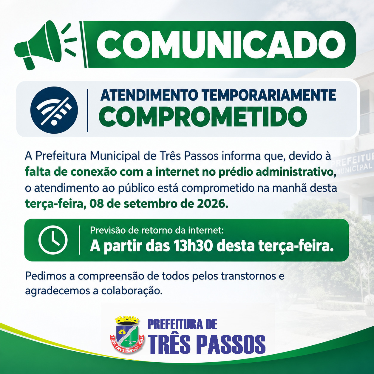 Foto relacionada à notícia:  COMUNICADO!
